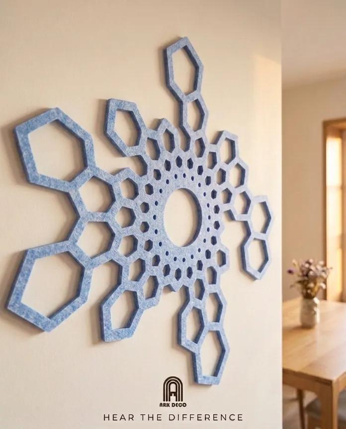 Hushex · Korenblauw vilt · Woonkamer