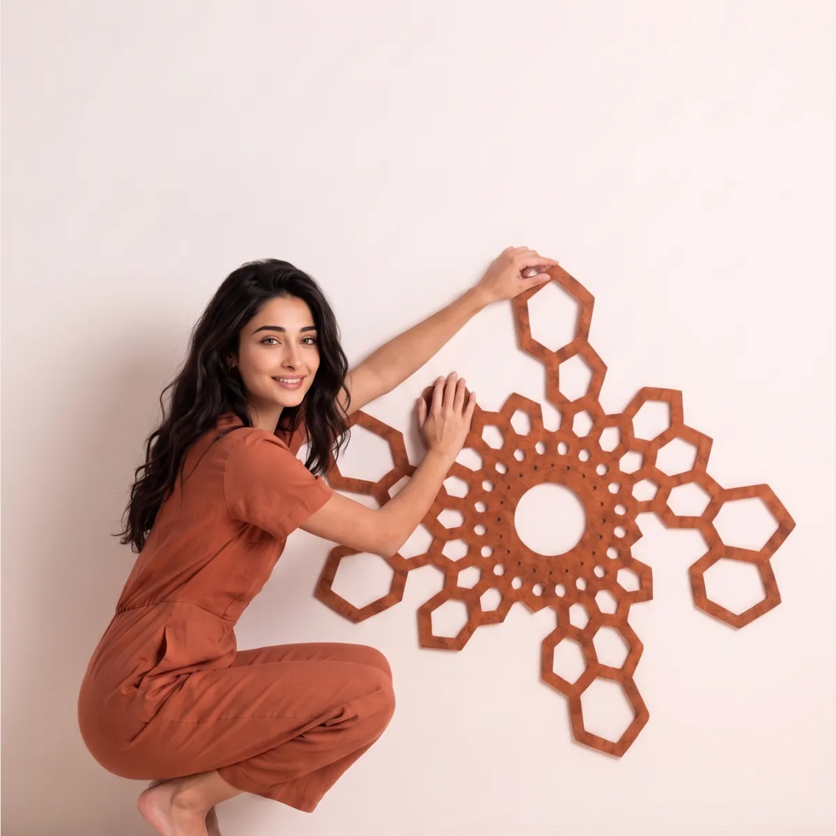 Hushex · Terracotta vilt · Woonkamer