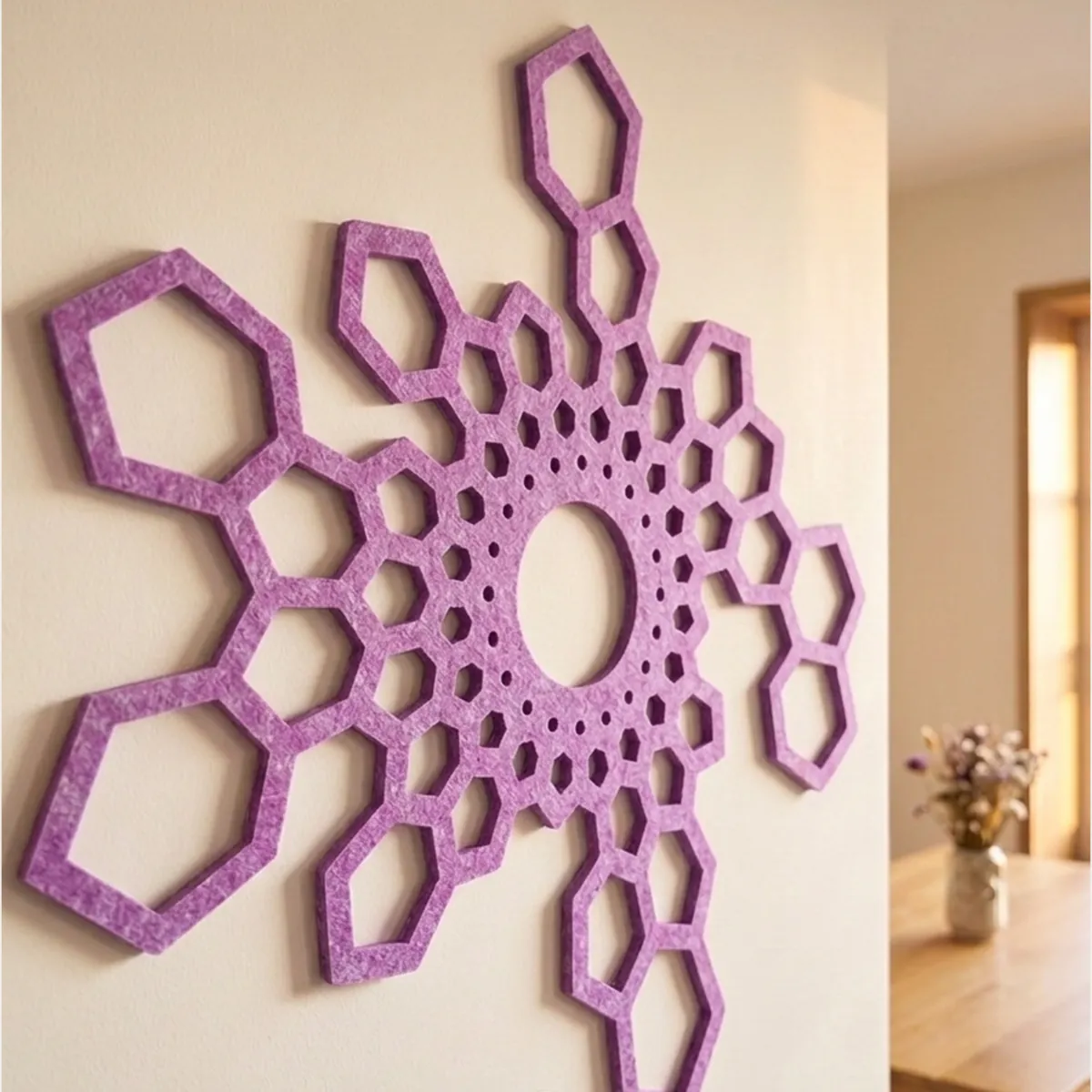 Hushex · Paars vilt · Woonkamer